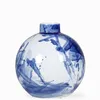 Ваза Globe S высота 26 см, белый, синий