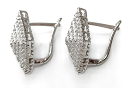 Ювелирные серьги из серебра 925 пробы с фианитами