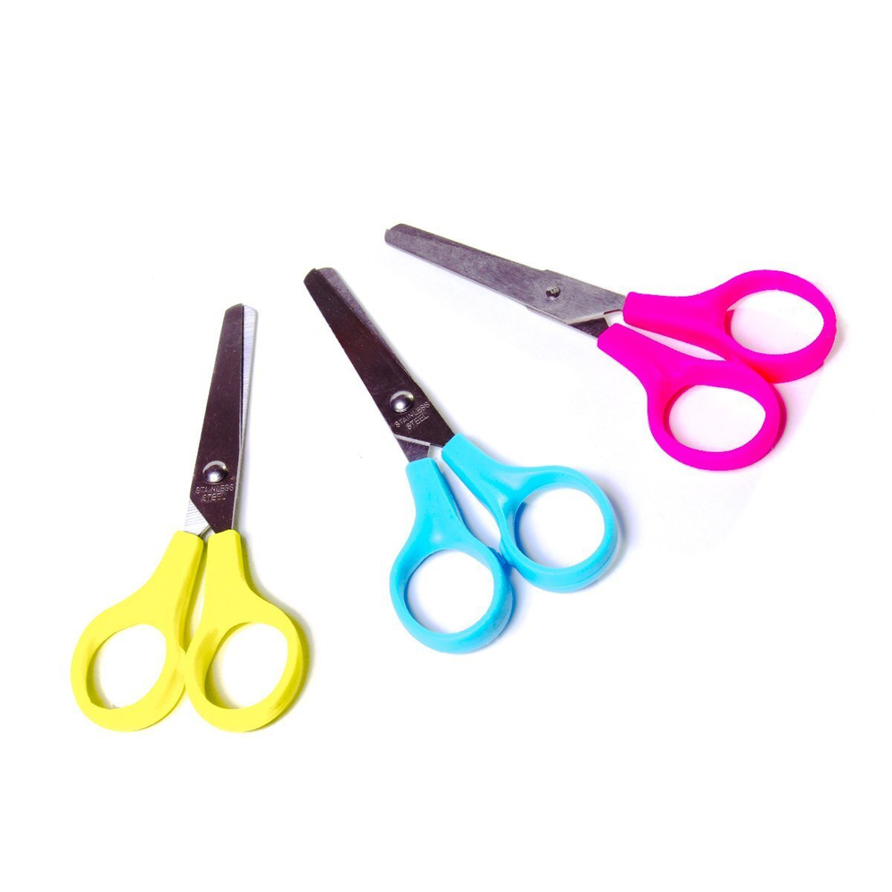 Ножницы детские, Alingar, 11 см, пластиковая ручка, закругленные концы, "Game", картонный стенд