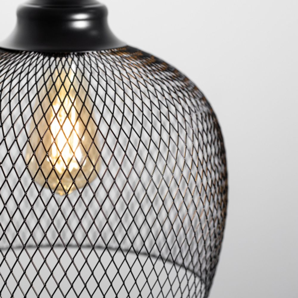 Светильник подвесной ЭРА PL7 BK под лампу E27 высота плафона 280мм подвеса 720мм черный