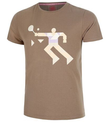 Мужская теннисная футболка Bidi Badu Paris 2025 Chill - светло-коричневый/бежевый