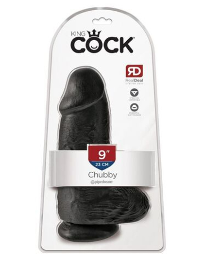 Фаллоимитатор реалистик утолщенный King Cock Chubby - Black черный