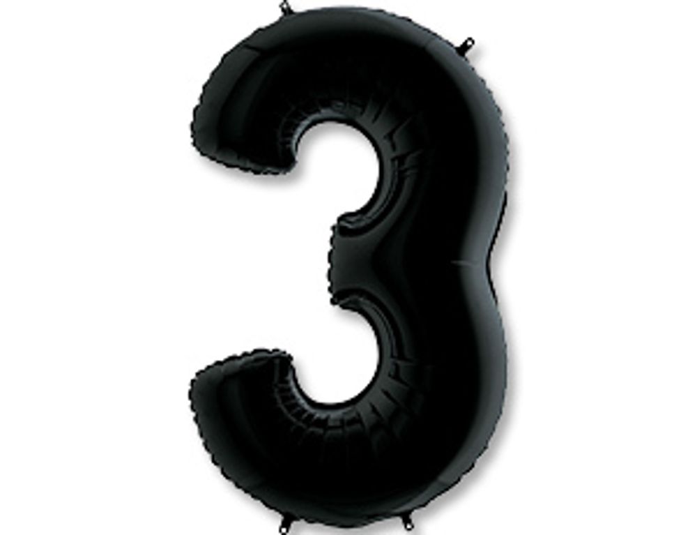 Цифра "3" Чёрный