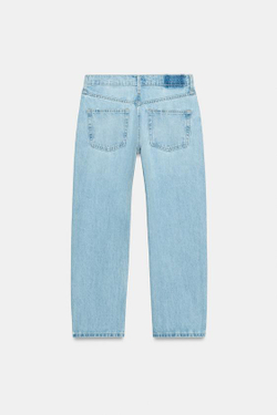 ZARA УКОРОЧЕННЫЕ ДЖИНСЫ Z1975 СО СРЕДНЕЙ ПОСАДКОЙ, ГОЛУБОЙ