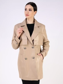 Кожаная куртка осень Турция тренч короткий