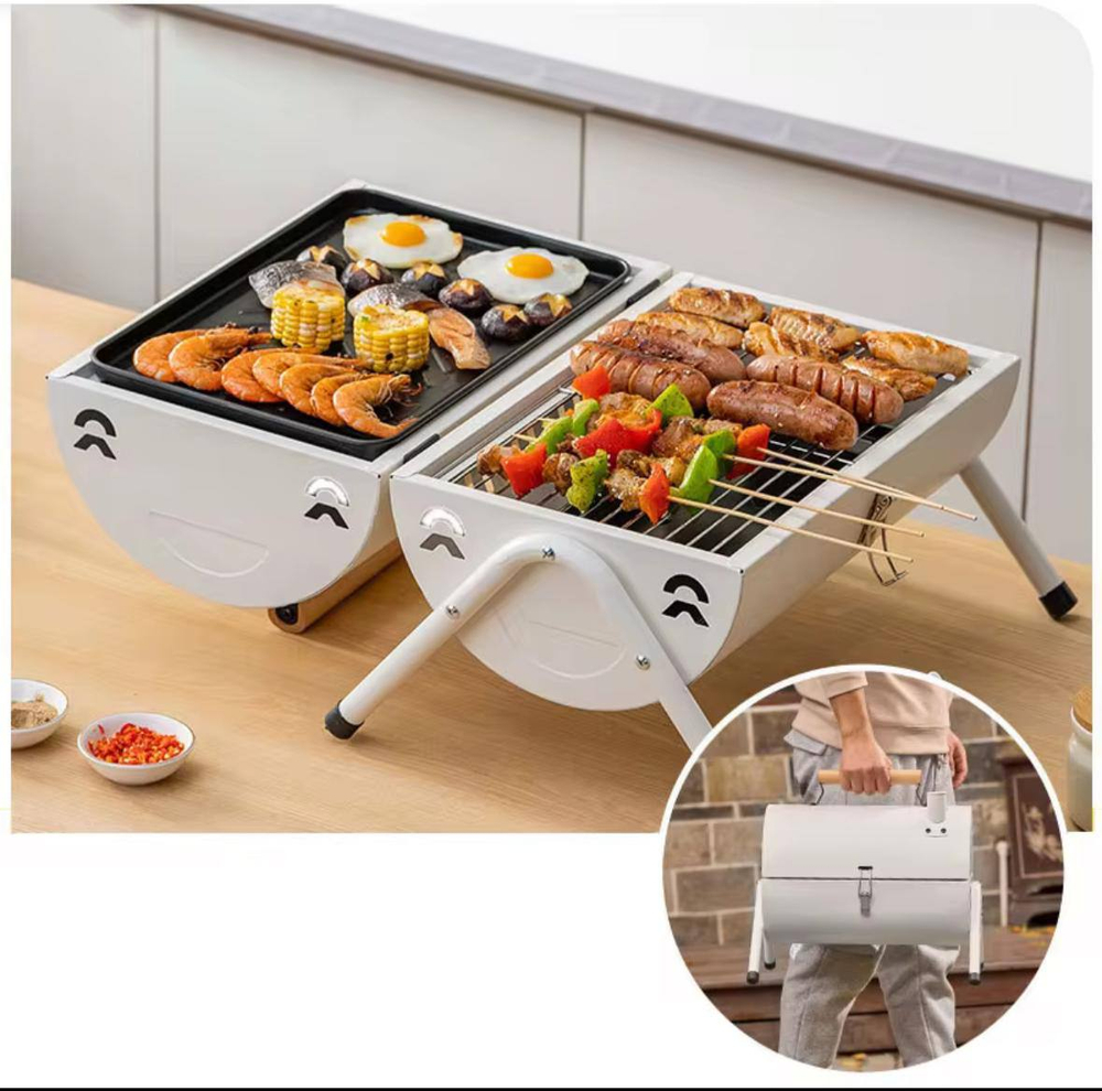 Гриль в форме цилиндра