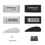 Ластик ErichKrause "Sensor Black&Whitе", прямоугольный, термопластичная резина, 23*50*19мм