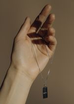 Подвеска карта таро Влюбленные малая родий La Lune