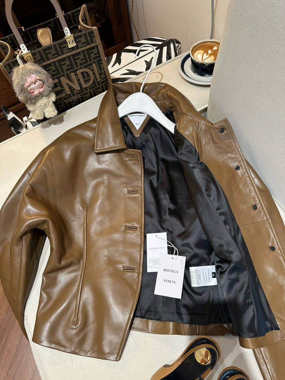 Кожаная куртка Bottega Veneta