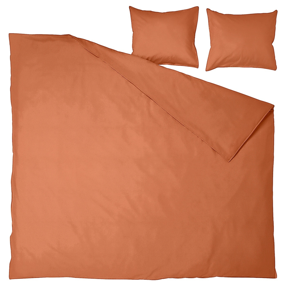 IKEA ÄNGSLILJA  (ИКЕА ÄНГСЛИЛЙА)  -  Пододеяльник и 2 наволочки, красно-коричневый, 200x200/50x60 см