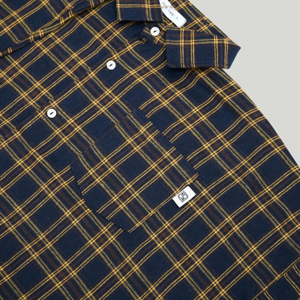 Рубашка One Two Cowboy Shirt темно-синяя