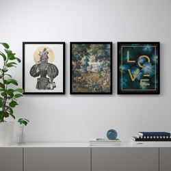 IKEA BILD  (ИКЕА БИЛД)  -  Плакат, Любовь, 40x50 см 3 шт.