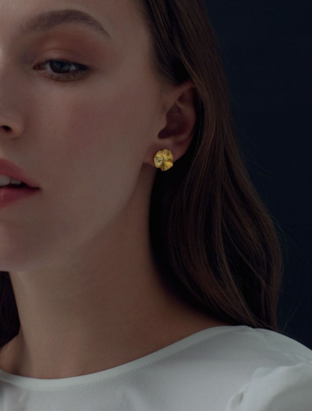 Серьги Клевер, позолота