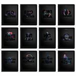 Тетради предметные, КОМПЛЕКТ 12 ПРЕДМЕТОВ, 48 л., матовая ламинация, лак, BRAUBERG "MAJESTIC BLACK", 405177