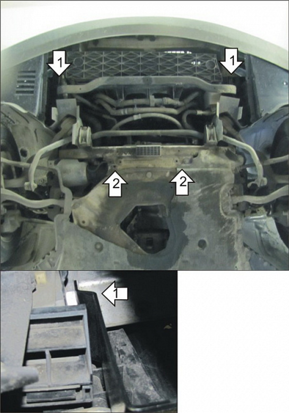 Защита Радиатора. 2 мм, Сталь. для BMW 5 (e60) 2007-2010 MOTODOR.00222