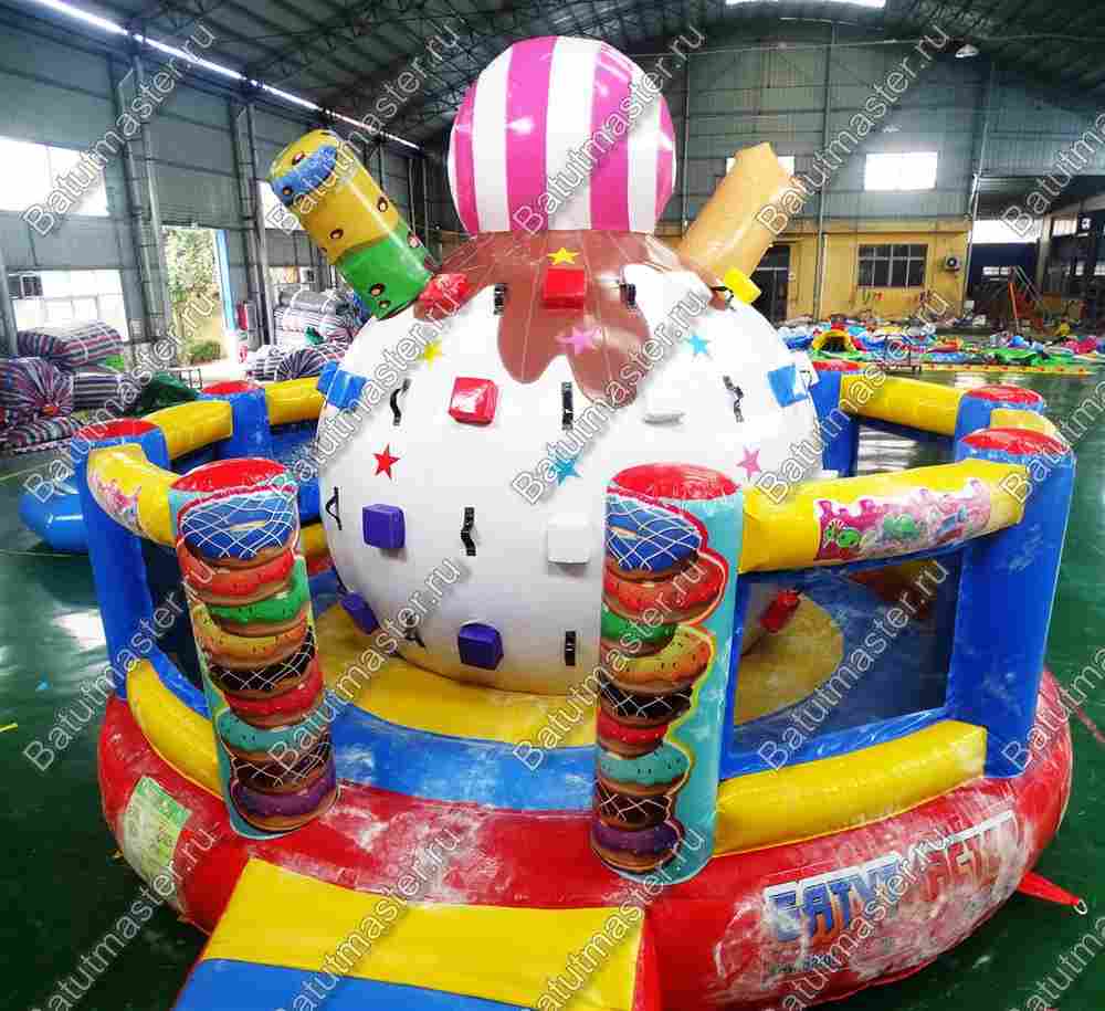 Надувной скалодром "Мороженое" 5*5*3,5 м