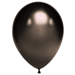 Воздушные шары с гелием и обработкой Chrome Хром Черный графит 12"/30см