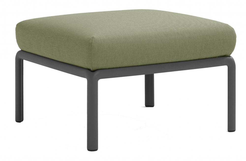 Пуф пластиковый с подушкой Nardi Komodo Pouf, антрацит, джунгли