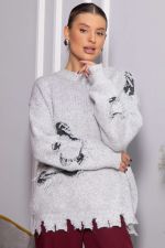 Свитер рваный Наиль (серый) Б14562-13М LT Collection