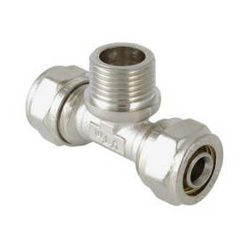 Обжимной тройник наружная резьба VALTEC 26 х 3/4*