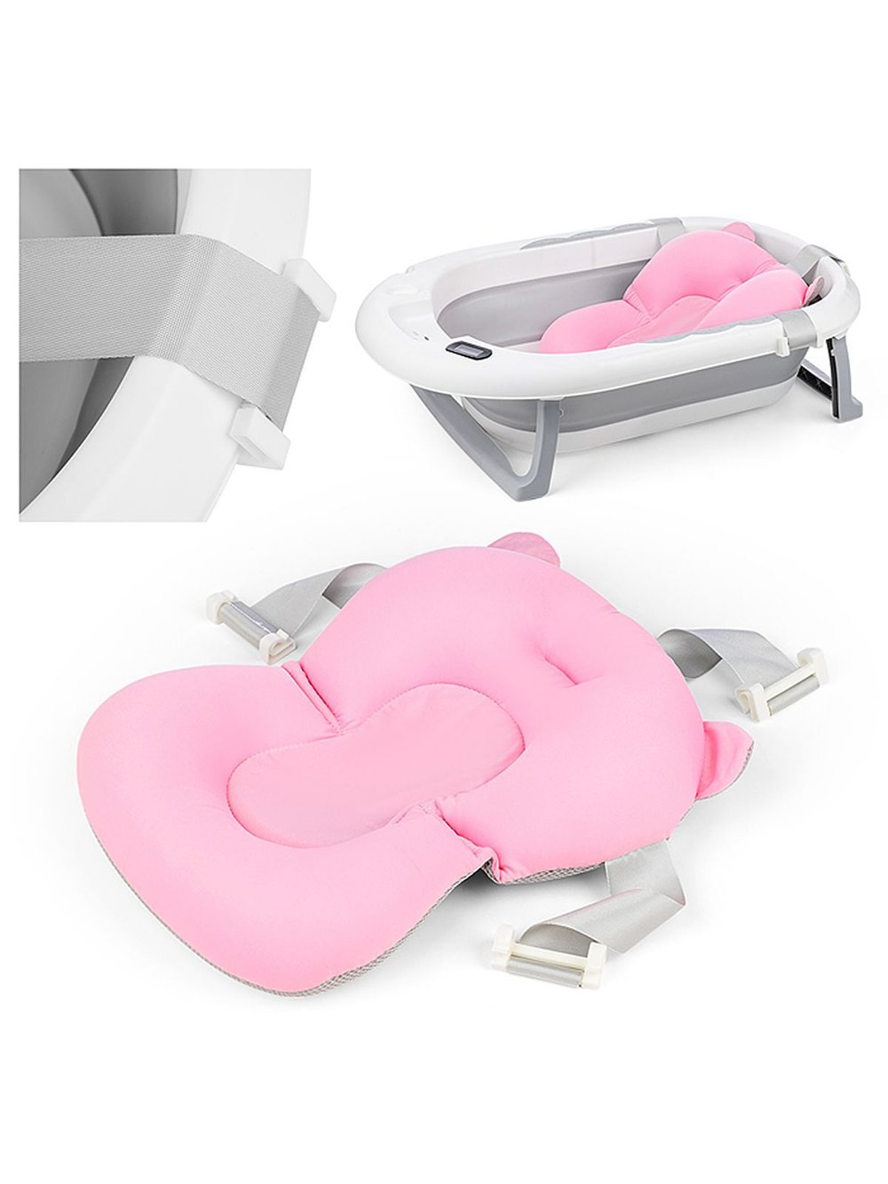 Матрасик розовый для купания новорожденного (00-4798)