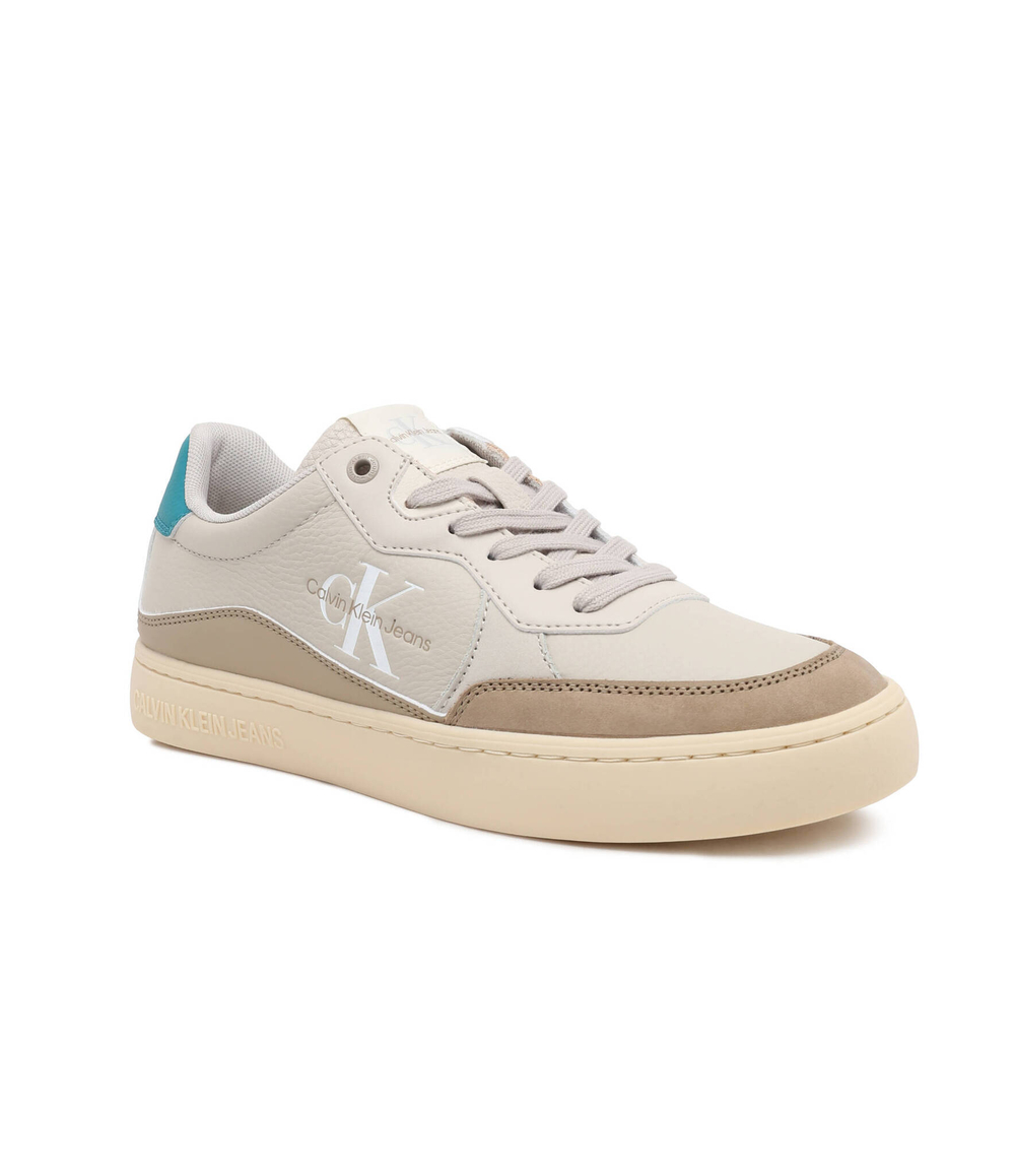 Кожаные кроссовки classic cupsole low lth ml fad CALVIN KLEIN JEANS - бежевый(YM0YM00885)