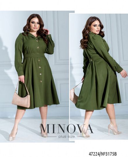 Платье 3175B-Хаки Minova Фото 1