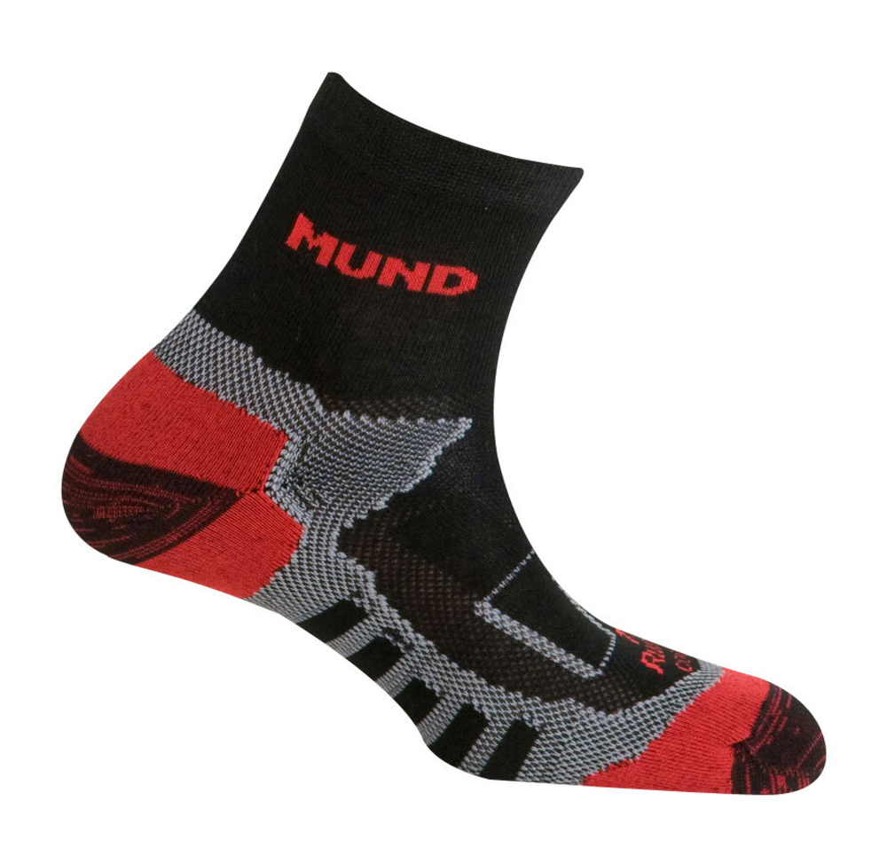 носки MUND, 335 Trail Running, цвет чёрный/красный, размер M (38-41)