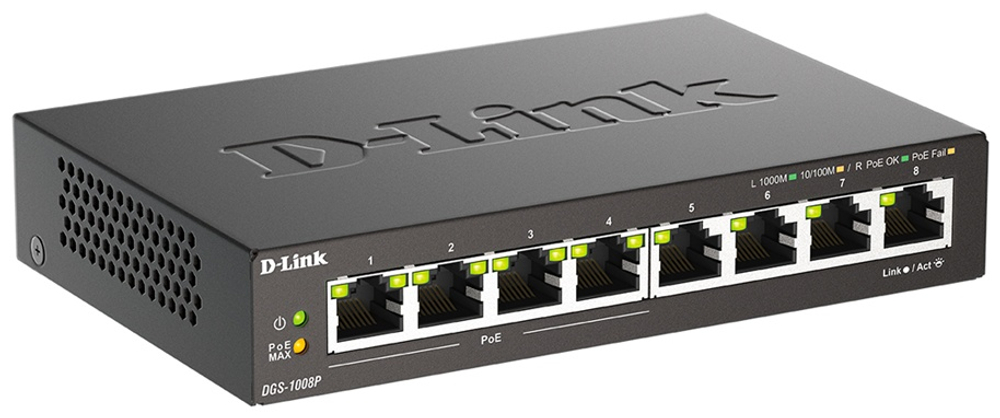 Коммутатор D-link DGS-1008P/F3A