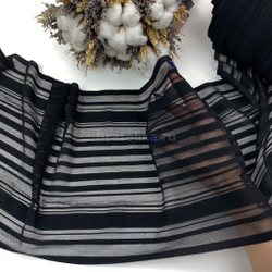 Кружево-сетка черная 24 см