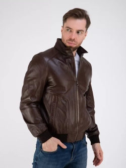 Куртка кожаная из натуральной кожи демисезон
