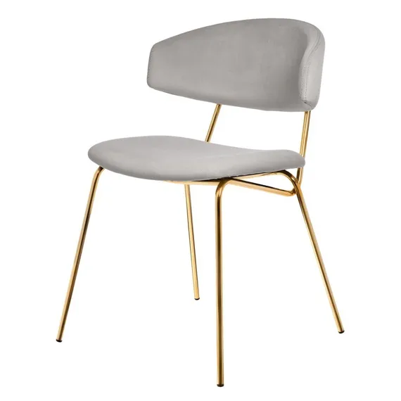 Стул Elle мокко с золотыми ножками