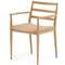 Analy Стул из массива дуба с натуральной отделкой и сиденьем из веревки