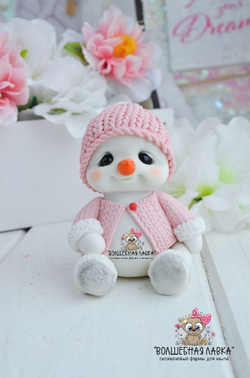 Силиконовая форма Снеговичок в шапке и кофте