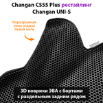 Автомобильные коврики ЭВА с раздельным задним рядом для на Changan CS55 Plus (21-н.в.) рестайлинг/ Changan UNI-S