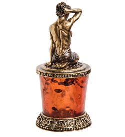 Народные промыслы AM-2775 Фигурка «Знак зодиака-Дева» (латунь, янтарь)