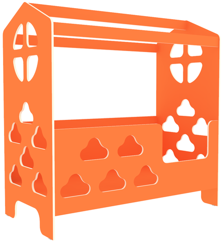 Кровать КарИВи Домик Облачко Оранжевый