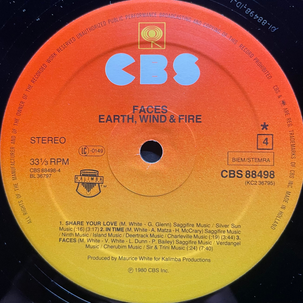 Earth, Wind & Fire - Faces 2LP (Голландия 1980г.)
