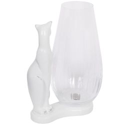 Ваза для цветов Кошка Шелби Белая