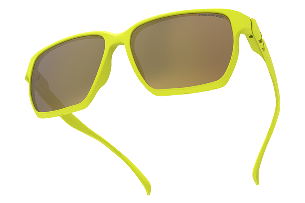 Спортивные очки HILX Rebel Shiny Milky Neon Yellow / Gold Mirror Polarized Lens