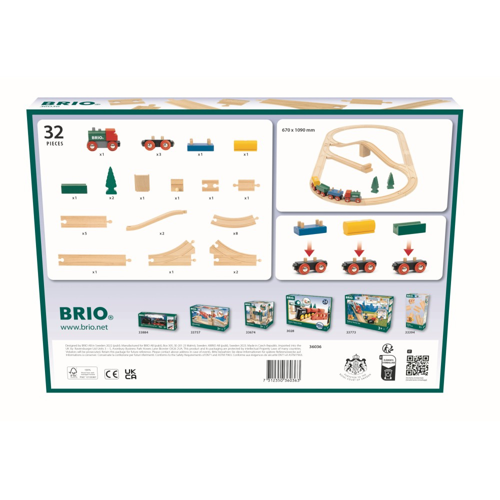 Brio - Поезда и транспортные средства Набор поезда 65-летие 36036