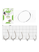 Крючки с поводком Cobra FEEDER 70cm, 0,14mm, размер 10 (упк.10шт.)