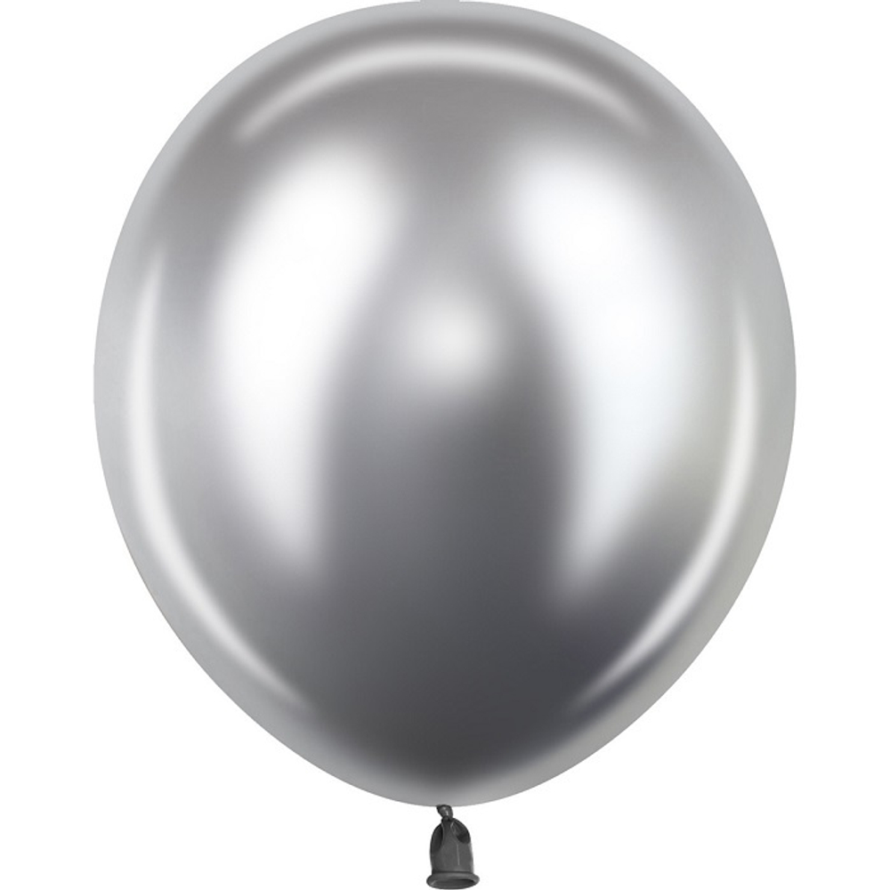 Воздушные шары с гелием и обработкой Chrome Silver Хром Серебро 512 12"/30см