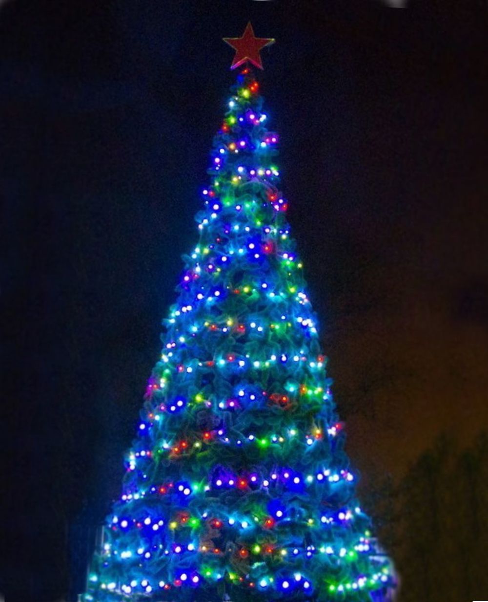 Уличная гирлянда "Цветной Каскад GT" 24В - для елок от 3 до 12 м