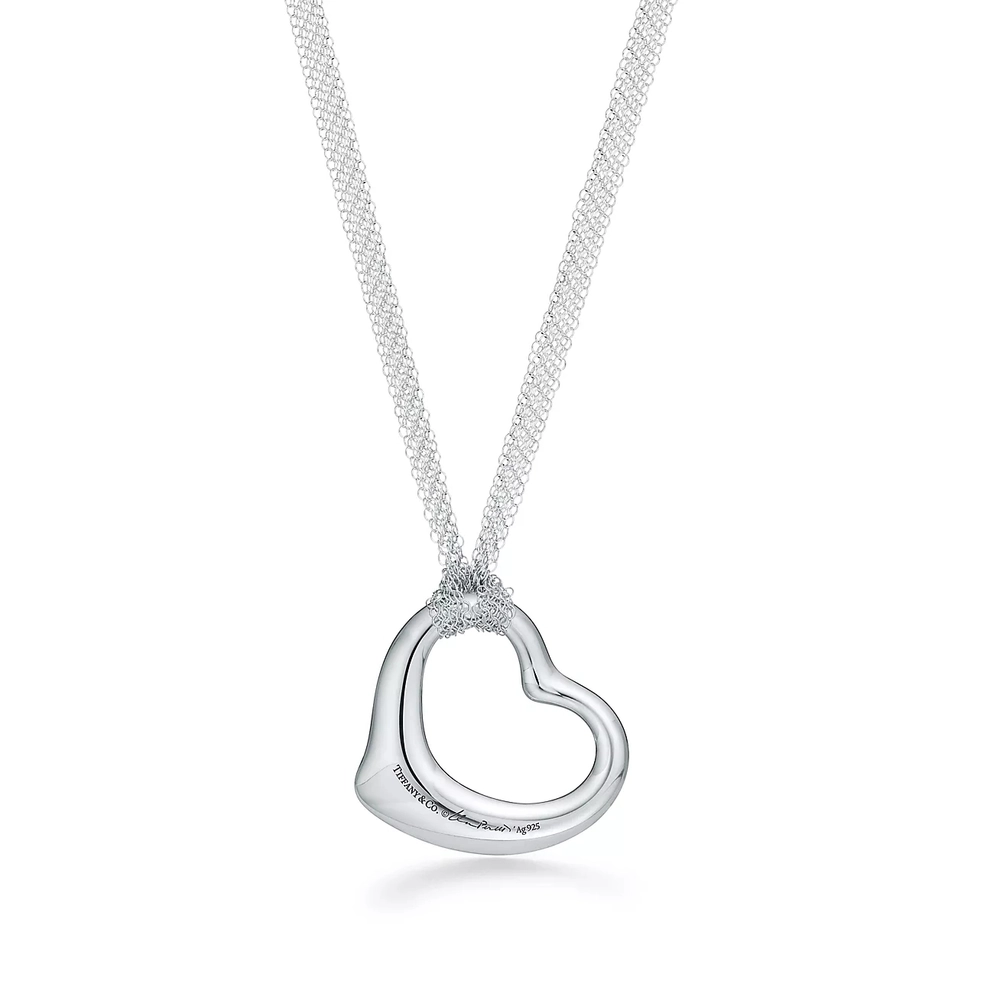 Подвеска из серебра 925, Tiffany 💠 Open Heart 36mm. В наличии