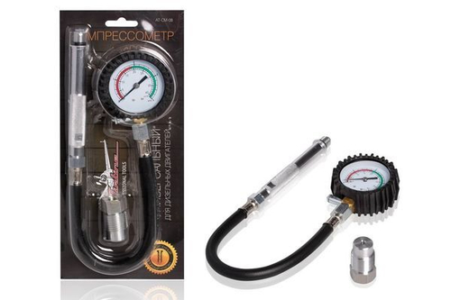 Компрессометр "Универсальный Дизельный", манометр в резиновом чехле, блистер ATCM08