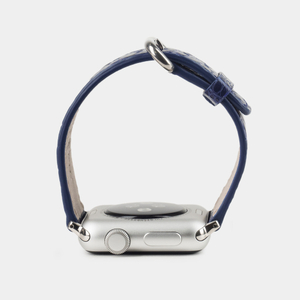 Ремешок для Apple Watch 40/41/42 mm из кожи аллигатора, цвета синего лак