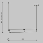 Подвесной светодиодный светильник Maytoni Flat MOD296PL-L20BC3K
