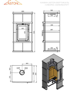 Камин ASTON Вертикаль «VYBORG» Н-1346 Амфиболит