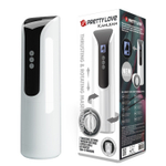 Мастурбатор с вибрацией и ротацией Kahleah (Цвет: белый с черным)